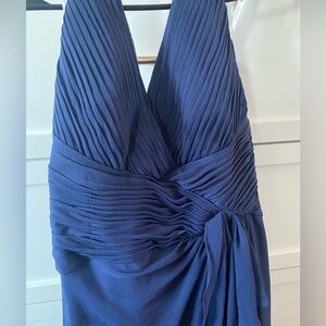 David’s Bridal Marine/Navy blue bridesmaid dress. Tag says 12, but fits a 4/6